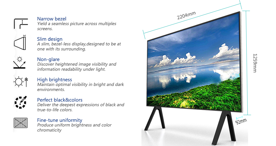 big size comercial 4k TV